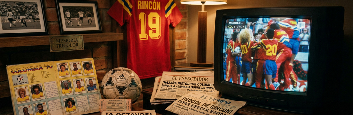 Composición de prensa, álbum y recuerdos del fútbol colombiano